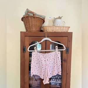 doen stella shorts strawberry floral pointelle